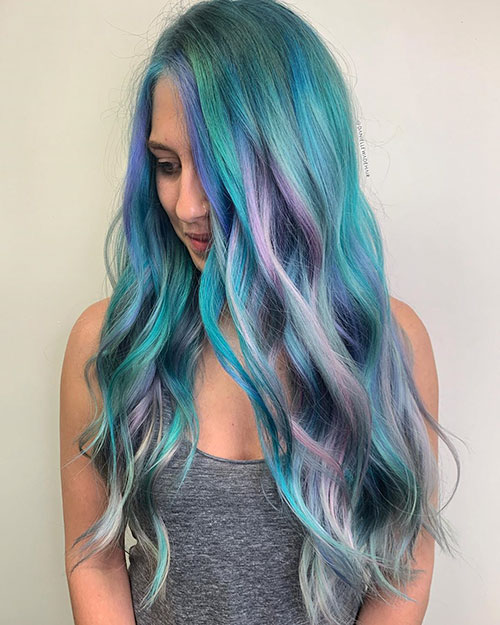 Long Hair Styles With Color