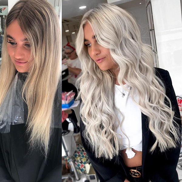 Long Bleached Hairstyles