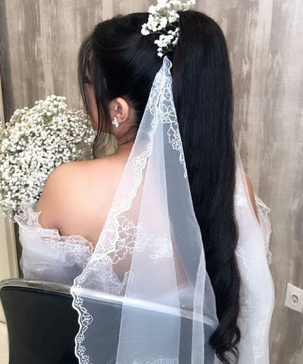 Bridal Wedding Hairstyle For Long Hair