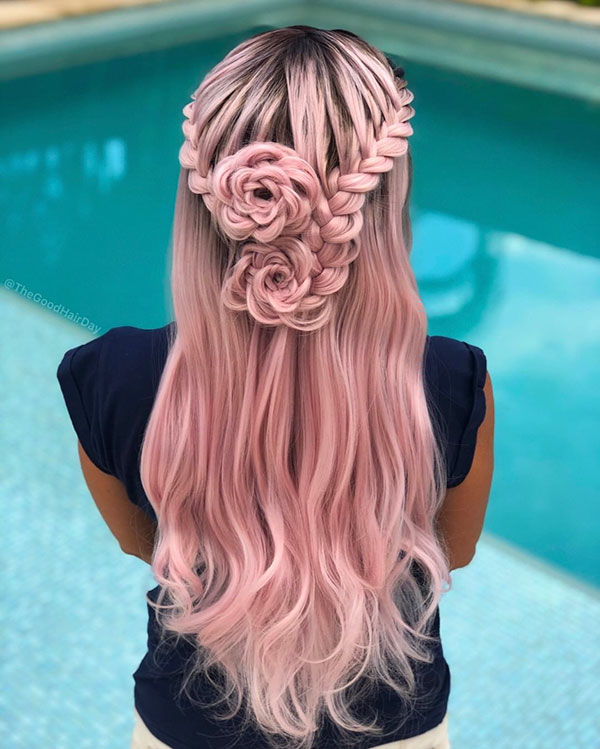 Women With Long Pink Hair