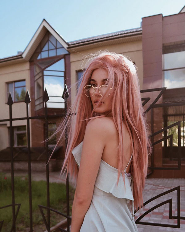 Pictures Of Long Pink Hair