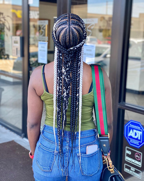 Long Box Braids Hairstyles For Black Women