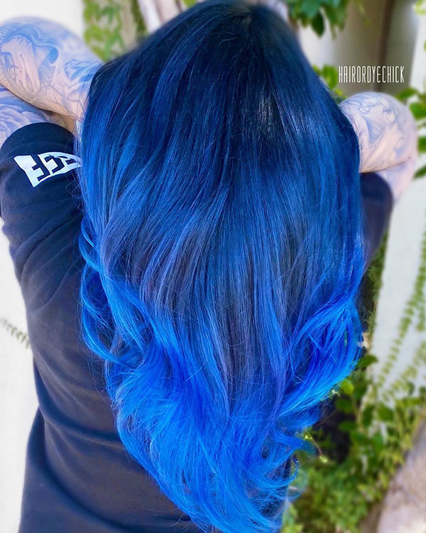 Hairstyles For Long Blue Hair